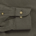 Olive Sandoval oxford chambray shirt sleeve and cuff detail - Ledbury double button barrel cuff