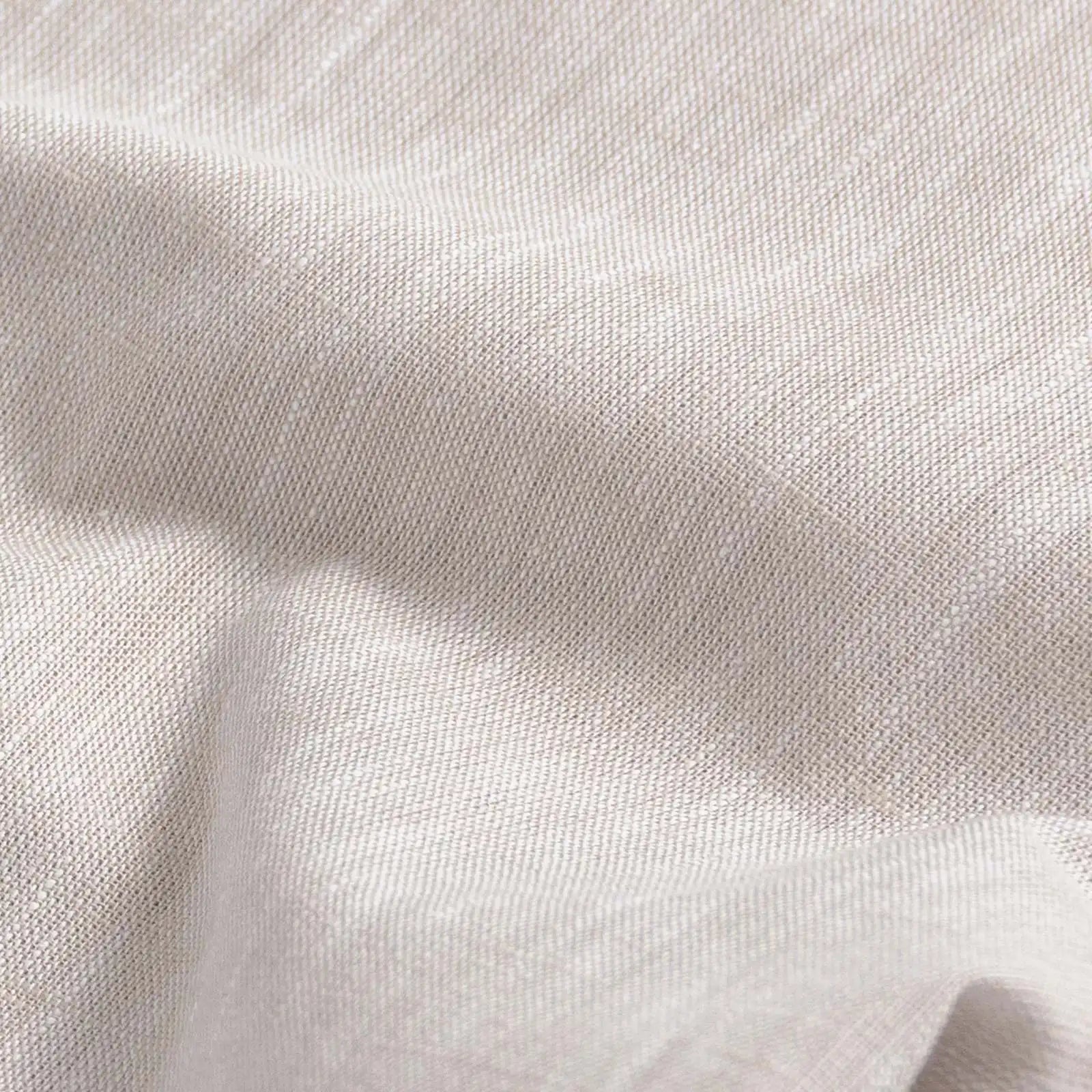 Ecru Sandoval Oxford Chambray fabric close-up — slub cotton texture, Ledbury