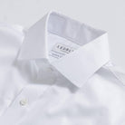 White dress shirt collar detail - mid-spread Signature fine twill