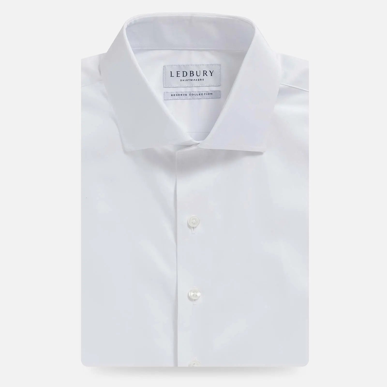 White dress shirt with French placket - seamless Signature fine twill