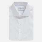 White dress shirt with light blue buttons - Signature fine twill custom fit