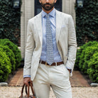 Light blue fine twill shirt styled for business - easy-care dress shirt