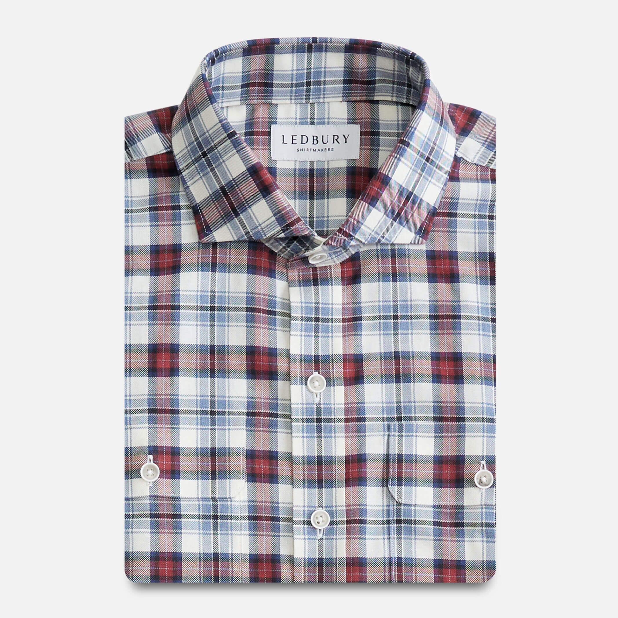The Vintage Red Gibbons Tattersall Custom Shirt Custom Casual Shirt- Ledbury