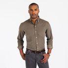 The Dusty Olive Crockett Corduroy Custom Shirt Custom Casual Shirt- Ledbury