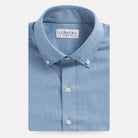 The Bay Blue Malone Washed Twill Custom Shirt Custom Casual Shirt- Ledbury
