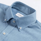 The Bay Blue Malone Washed Twill Custom Shirt Custom Casual Shirt- Ledbury