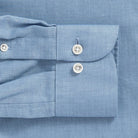 The Bay Blue Malone Washed Twill Custom Shirt Custom Casual Shirt- Ledbury
