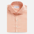 The Orange Hutchins Herringbone Custom Shirt Custom Dress Shirt- Ledbury