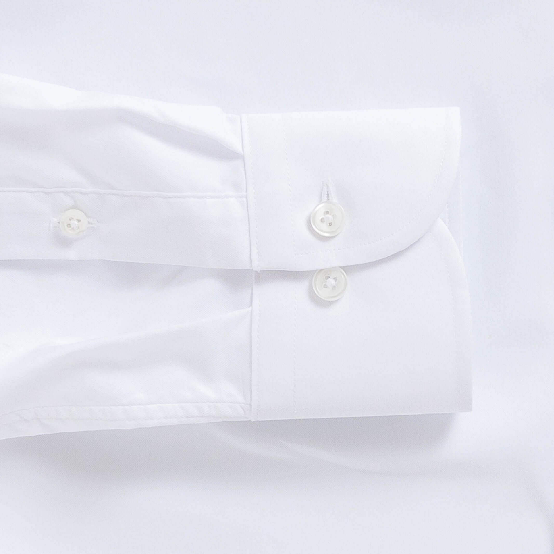 White dress shirt sleeve and cuff detail - double button barrel cuff