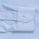 Ice blue dress shirt sleeve and cuff detail - double button barrel cuff