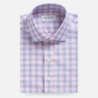 Pink plaid performance dress shirt with custom fit - Ledbury Swafford