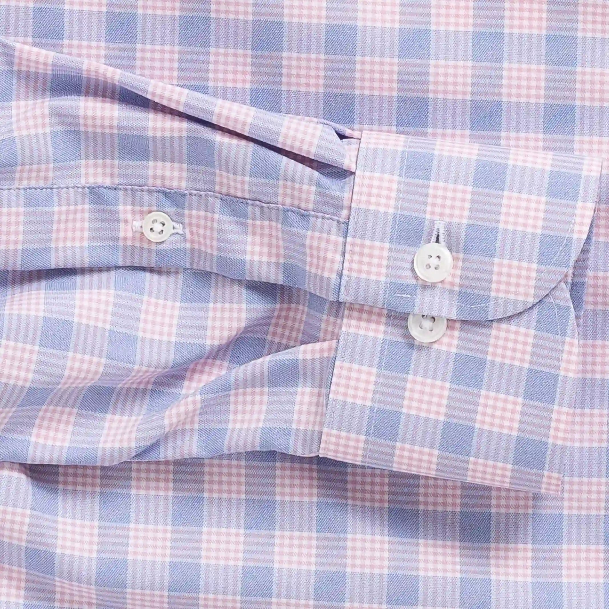 Custom dress shirt cuff and sleeve detail - performance fabric