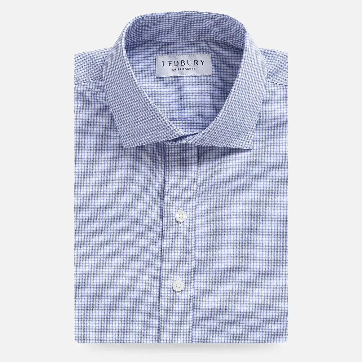 The Blue Healy Performance Twill Custom Shirt Custom Dress Shirt- Ledbury