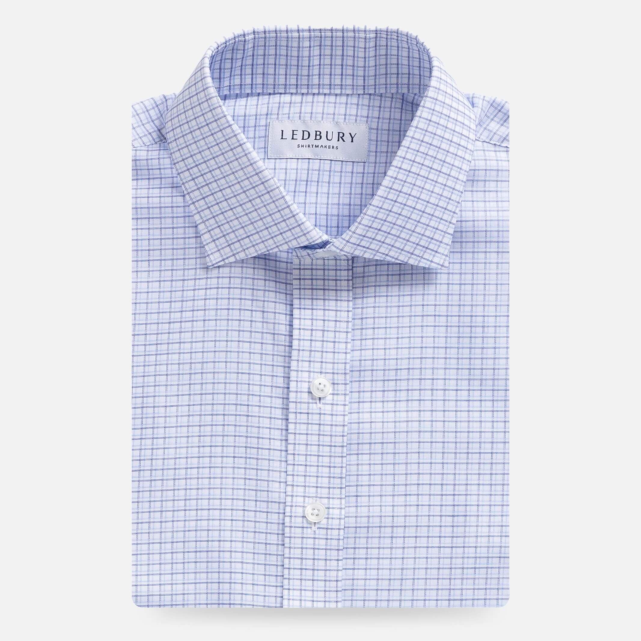 The Blue Cappell Comfort Strech Custom Shirt Custom Dress Shirt- Ledbury