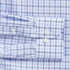 Custom dress shirt cuff and sleeve detail - navy blue Arville