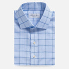 Powder blue dress shirt with Comfort Stretch fabric - Ledbury Bateman custom fit shirt