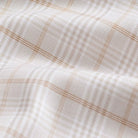 Wheat plaid fabric close-up - Ledbury Coventry Comfort Stretch 100% cotton weave