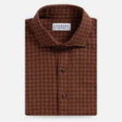 The Baked Clay Briese Linen Cotton Gingham Custom Shirt Custom Casual Shirt- Ledbury