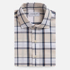 The Navy Blue Hattaway Plaid Seersucker Custom Shirt Custom Casual Shirt- Ledbury