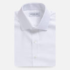 The White Elden Dobby Non Iron Custom Shirt Custom Dress Shirt- Ledbury