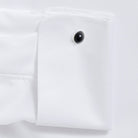 The White Elden Dobby Non Iron Covered Placket Custom Tuxedo Shirt Custom Dress Shirt- Ledbury