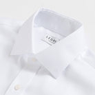 The White Canbury Herringbone Non Iron Custom Shirt Custom Dress Shirt- Ledbury