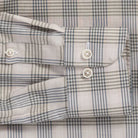 Bradford Check shirt double-button barrel cuff detail - white rim reinforced buttons