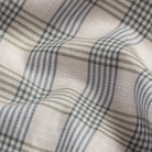 Bradford Check fabric swatch - 100% cotton ultra-soft twill texture in oatmeal