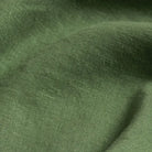Verde green linen viscose fabric close-up - 55% linen 45% viscose Barlotta texture