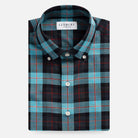 The Weathered Blue Albini Olson Plaid Custom Shirt Custom Casual Shirt- Ledbury