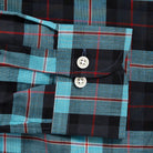 The Weathered Blue Albini Olson Plaid Custom Shirt Custom Casual Shirt- Ledbury