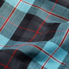 The Weathered Blue Albini Olson Plaid Custom Shirt Custom Casual Shirt- Ledbury