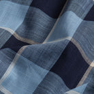 The Smoky Blue Albini Olson Plaid Custom Shirt Custom Casual Shirt- Ledbury