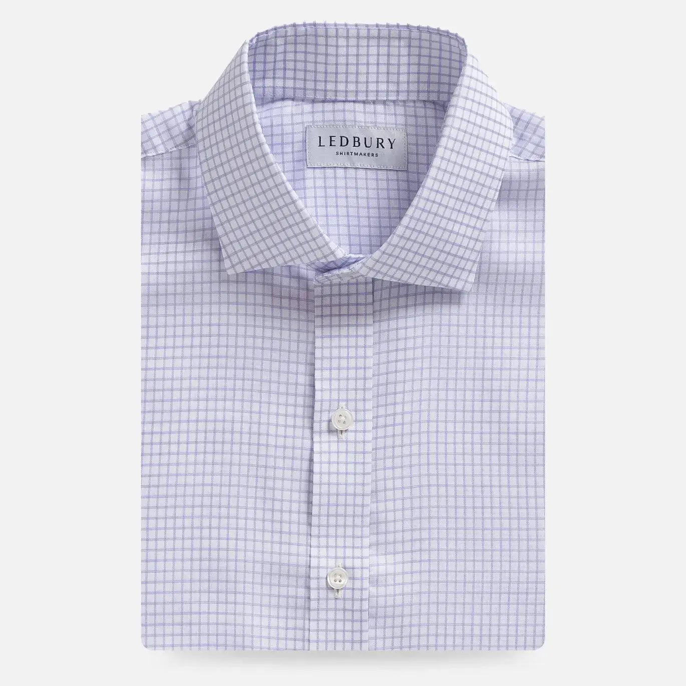 Lavender check dress shirt with Comfort Stretch fabric - Ledbury Owenby custom fit shirt