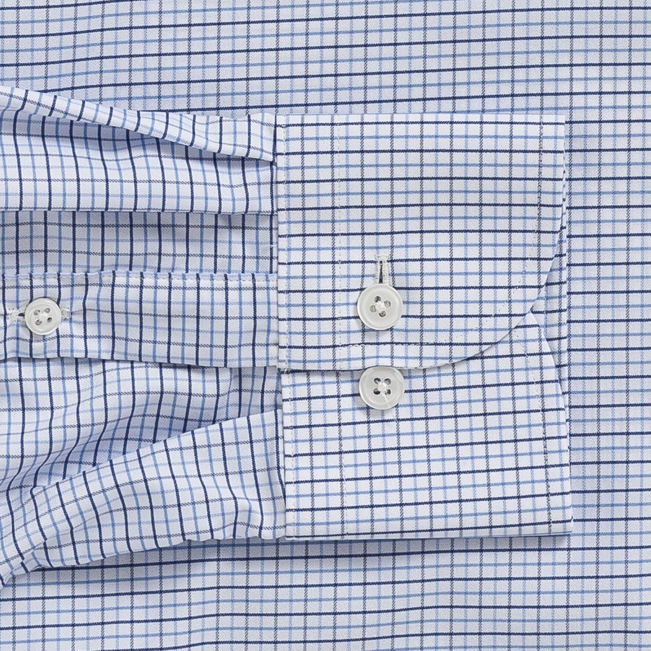 The Navy Blue Keel Performance Twill Custom Shirt Custom Dress Shirt- Ledbury