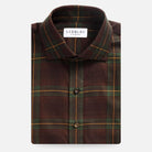 The Dark Brown Woodly Plaid Custom Shirt Custom Casual Shirt- Ledbury