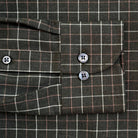 The Dark Olive Ronald Windowpane Custom Shirt Custom Casual Shirt- Ledbury