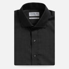 Charcoal Merino wool dress shirt - Ledbury Reda stretch performance fabric