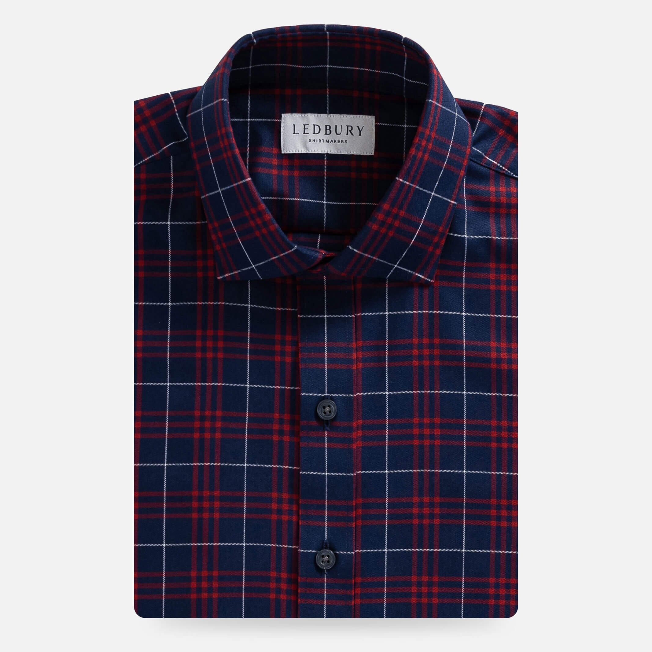The Red Jensen Plaid Custom Shirt Custom Casual Shirt- Ledbury