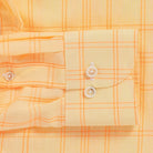 Yellow Torello Check shirt sleeve detail — double button barrel cuff by Ledbury