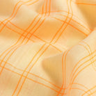 Yellow Torello Check fabric detail — lightweight cotton poplin plain weave