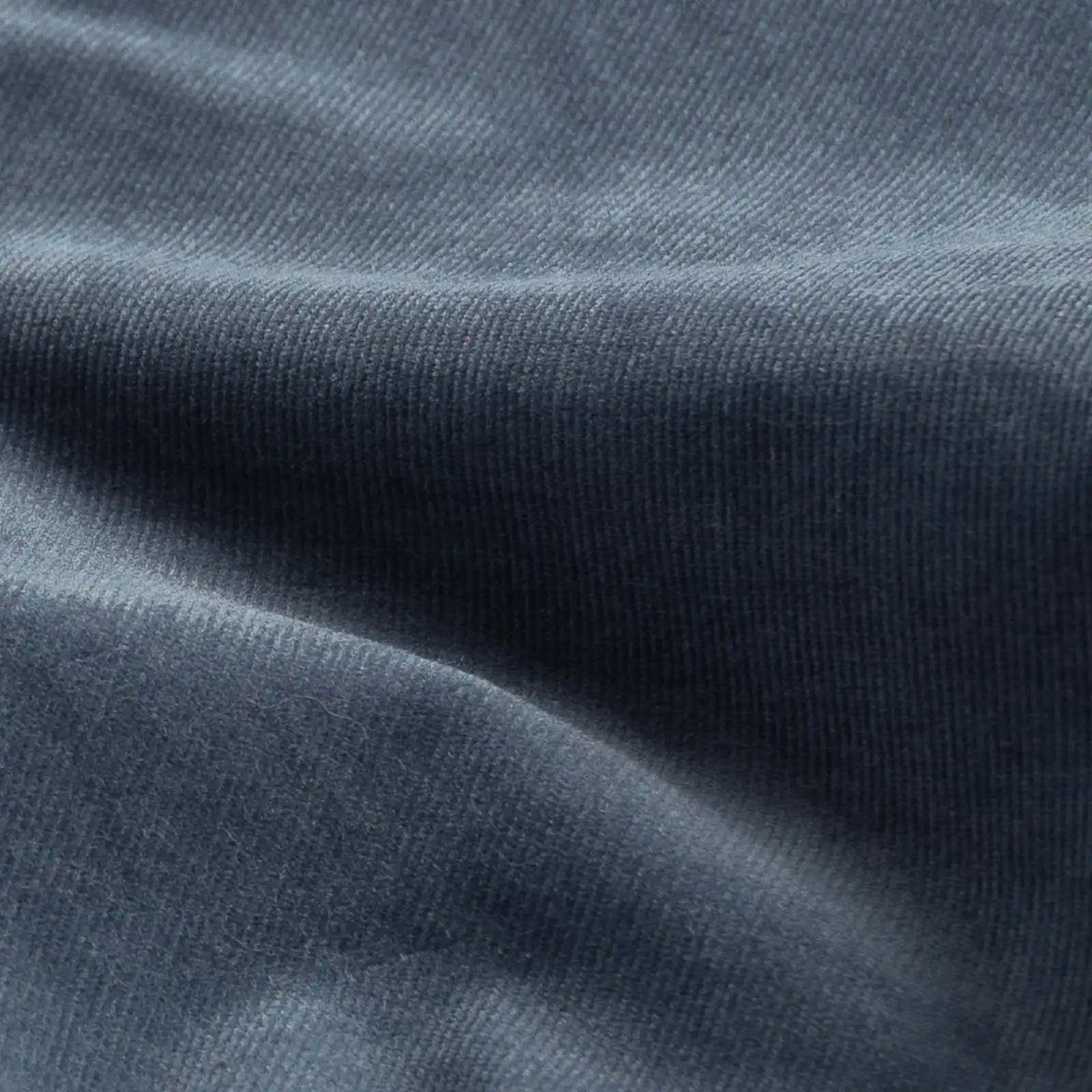 Foxcroft Corduroy fabric swatch - 100% cotton midweight micro cord with stretch in slate blue