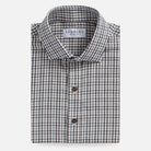 The Steel Grey Levine Brushed Cotton Custom Shirt Custom Casual Shirt- Ledbury