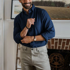 Indigo denim casual shirt lifestyle photo - natural indigo dye styling