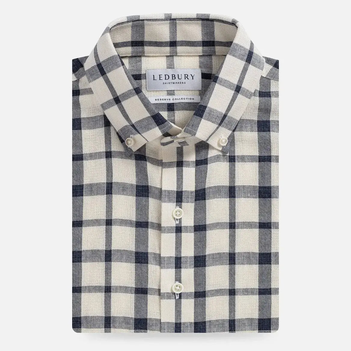 Ledbury Ivory Albiate Fletcher Windowpane shirt — front view
