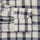 Ledbury Ivory Albiate Fletcher Windowpane shirt — sleeve detail