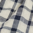Ledbury Ivory Albiate Fletcher Windowpane shirt — Albiate cotton dobby fabric detail