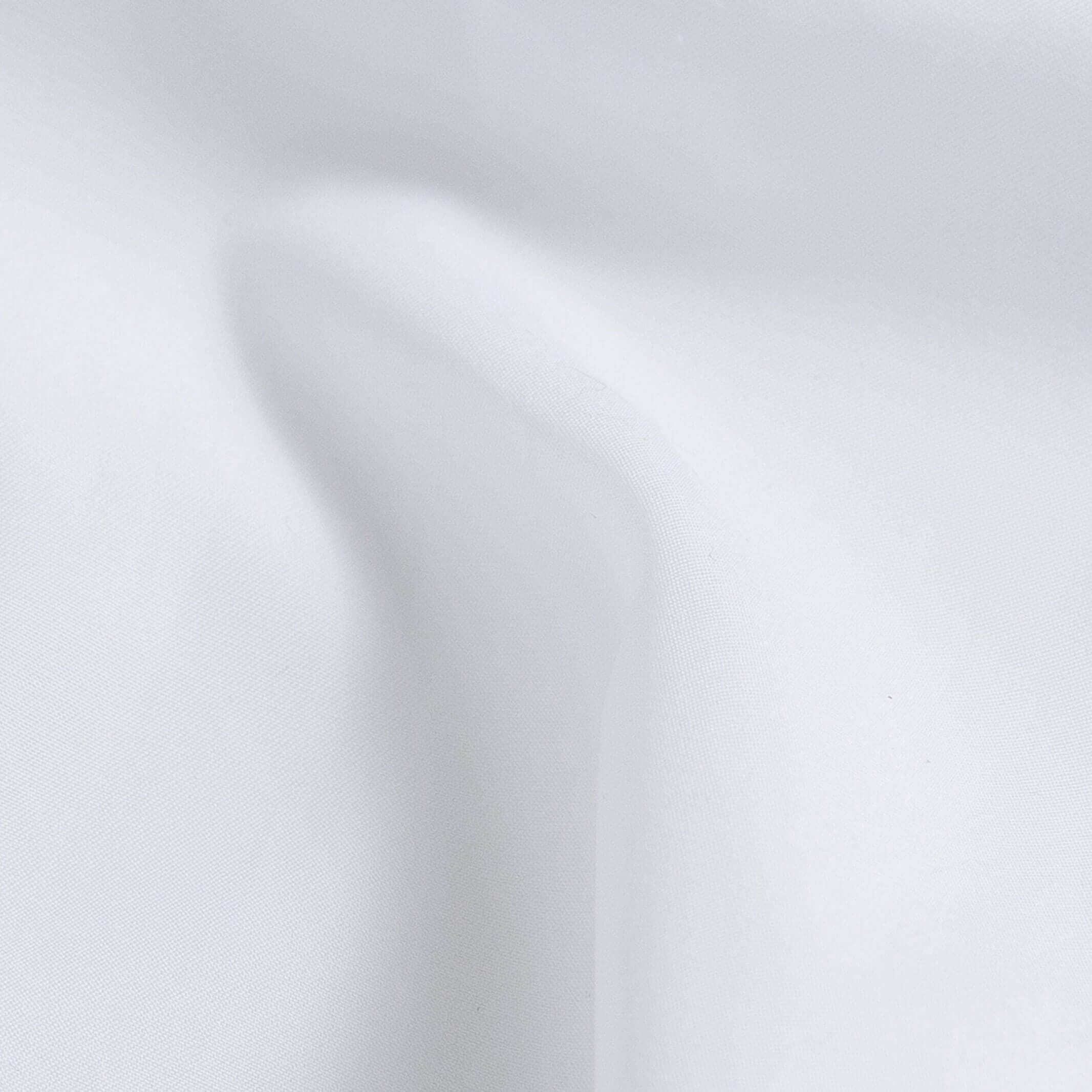 White fine twill fabric close-up - Thomas Mason Giza 87 Egyptian cotton with silky-soft hand feel