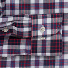 Double button barrel cuff detail - Ledbury Briar madras plaid shirt sleeve