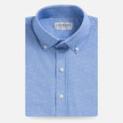 The Sky Blue Patton Chambray Print Knit Custom Shirt Custom Casual Shirt- Ledbury